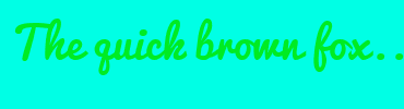 Image with Font Color 00EB23 and Background Color 00FFE5